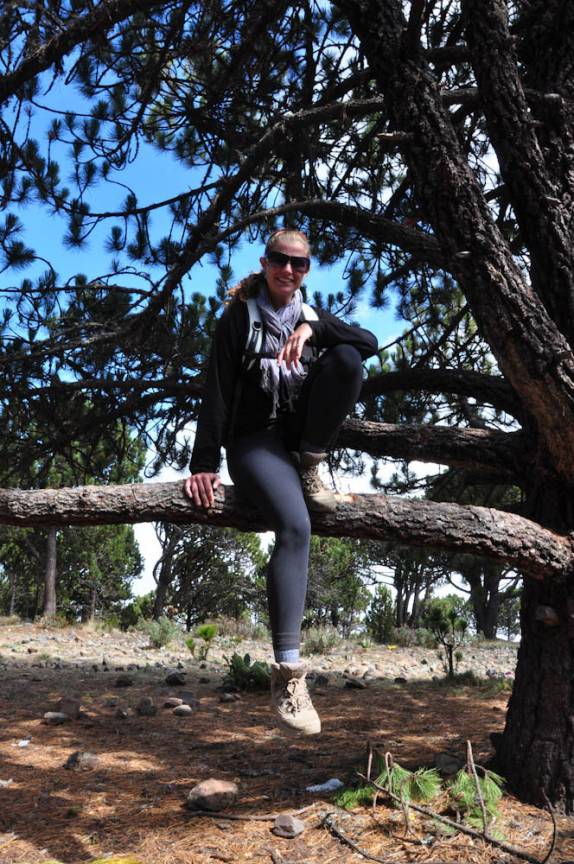 Descendo do cume do Tajumulco, na Guatemala